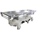 Porta cadáveres con rodillos hidráulicos, bandeja no incluida